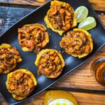 🔥Hoy es Viernes de Mariscos!!🔥ven por estos deliciosos Patacones rellenos de nuestro Pulpo a l